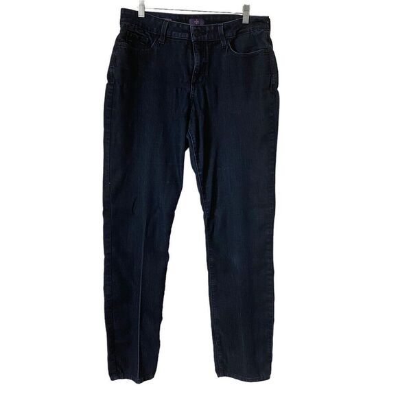 NYDJ Samantha Slim Jeans Womens Size 12 Blue Stretch High Rise Lift & Tuck - Picture 1 of 7